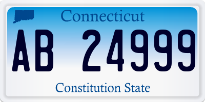 CT license plate AB24999