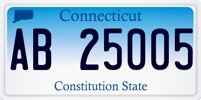 CT license plate AB25005