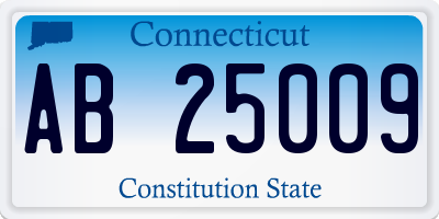 CT license plate AB25009