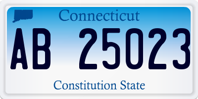 CT license plate AB25023