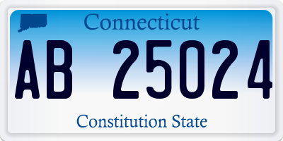 CT license plate AB25024