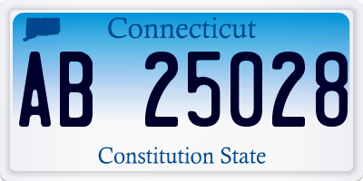 CT license plate AB25028
