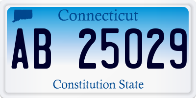 CT license plate AB25029