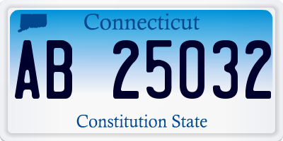 CT license plate AB25032