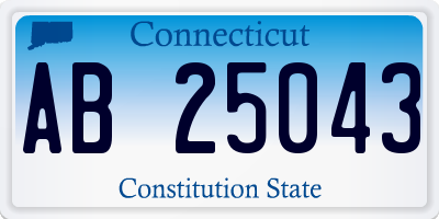 CT license plate AB25043