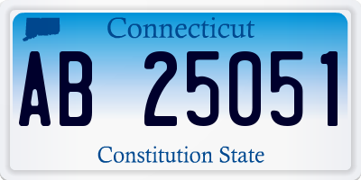 CT license plate AB25051