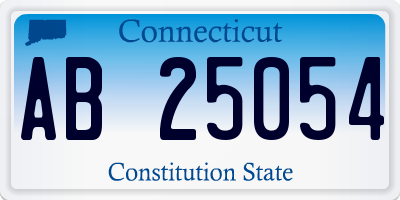 CT license plate AB25054