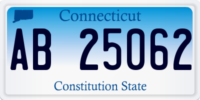 CT license plate AB25062