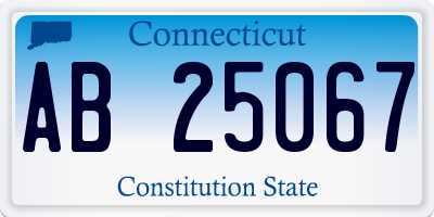 CT license plate AB25067