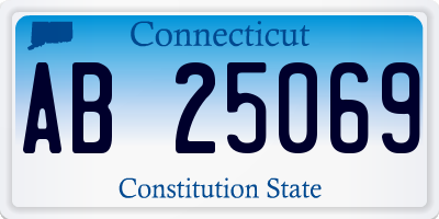 CT license plate AB25069