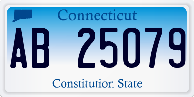 CT license plate AB25079