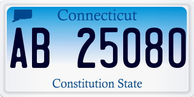 CT license plate AB25080