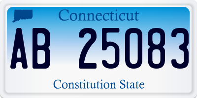 CT license plate AB25083