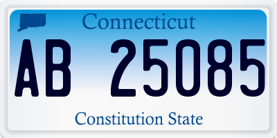 CT license plate AB25085