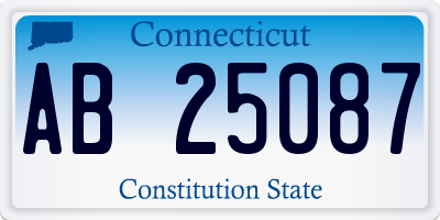 CT license plate AB25087