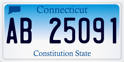 CT license plate AB25091