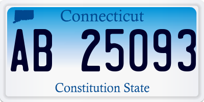 CT license plate AB25093