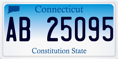 CT license plate AB25095