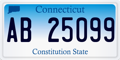 CT license plate AB25099