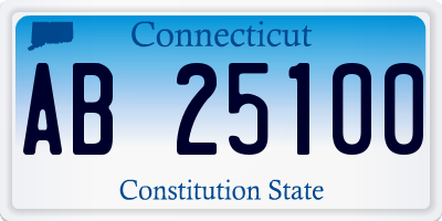 CT license plate AB25100