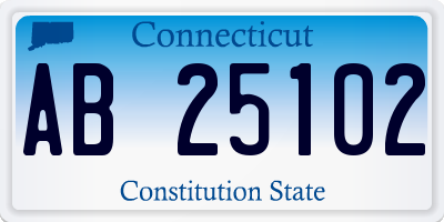 CT license plate AB25102