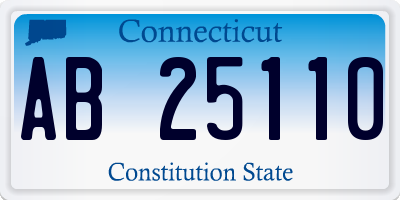 CT license plate AB25110