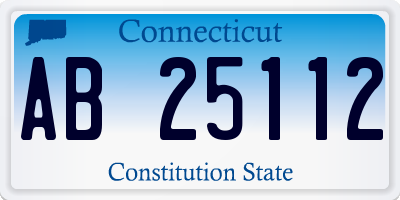 CT license plate AB25112