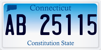 CT license plate AB25115