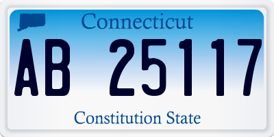 CT license plate AB25117