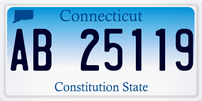 CT license plate AB25119