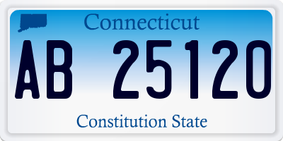 CT license plate AB25120