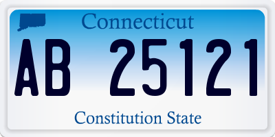CT license plate AB25121