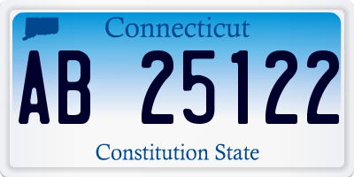 CT license plate AB25122