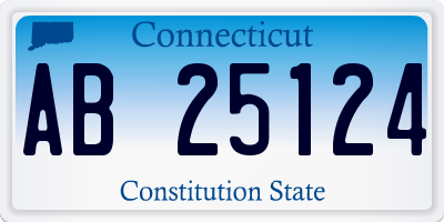 CT license plate AB25124