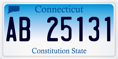 CT license plate AB25131