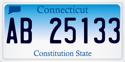 CT license plate AB25133