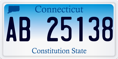 CT license plate AB25138