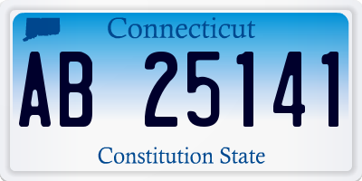 CT license plate AB25141
