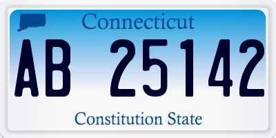 CT license plate AB25142