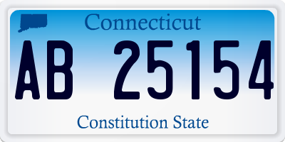 CT license plate AB25154