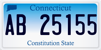 CT license plate AB25155