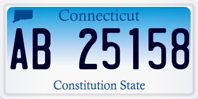 CT license plate AB25158