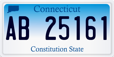CT license plate AB25161