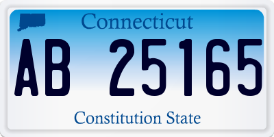 CT license plate AB25165