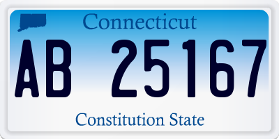 CT license plate AB25167