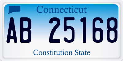 CT license plate AB25168