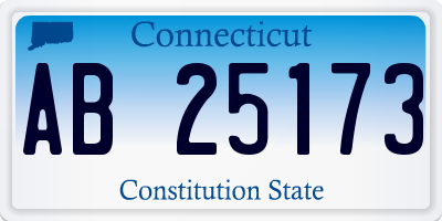 CT license plate AB25173