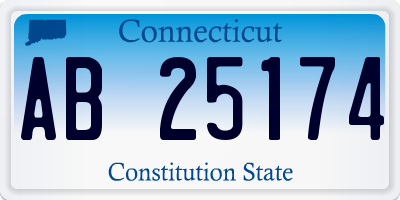 CT license plate AB25174