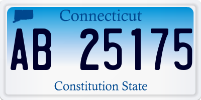 CT license plate AB25175