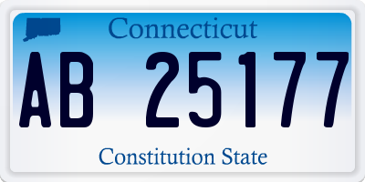 CT license plate AB25177